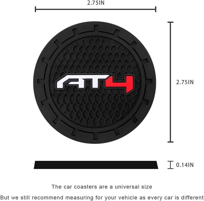 BFIVEANTE Car Cup Holder Coaster for GMC AT4,Silicone Cupholder Coaster,Car Interior Accessories,2.76 Inch 2 Pieces - Image 2